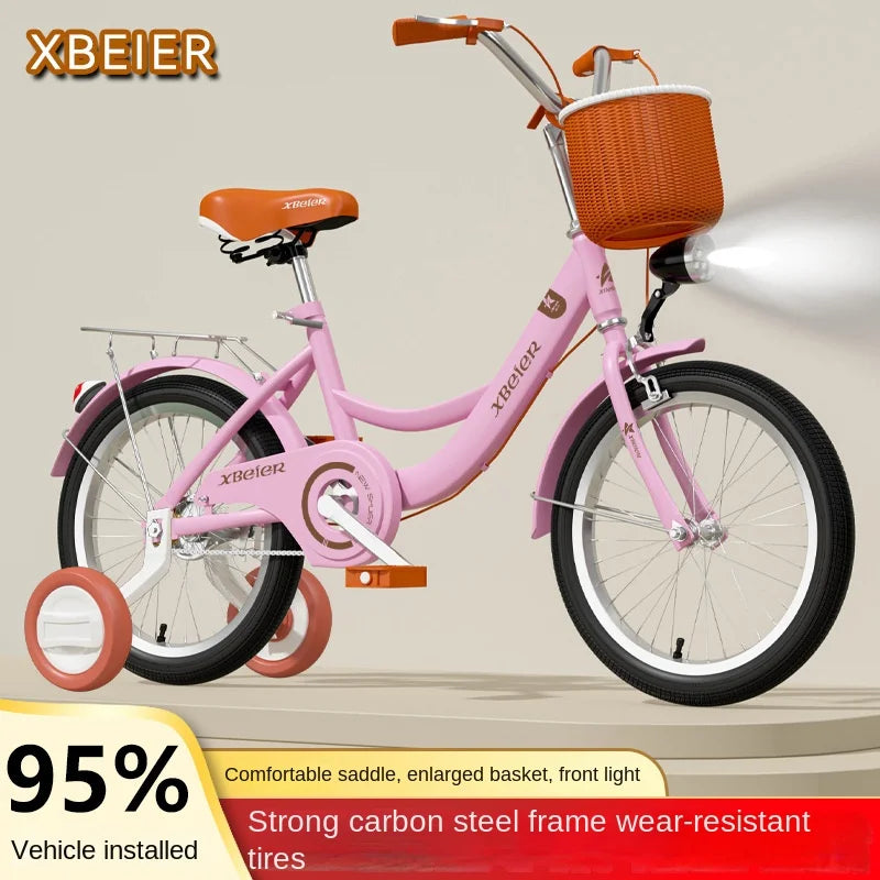 BellaRide™ Vintage Kids Bicycle with Basket