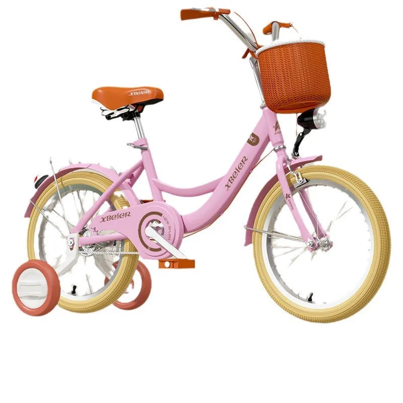 BellaRide™ Vintage Kids Bicycle with Basket