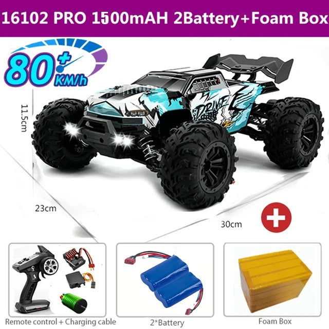 VelocityX™ 4WD Pro Series RC Truck – 80KM/H Brushless Edition!