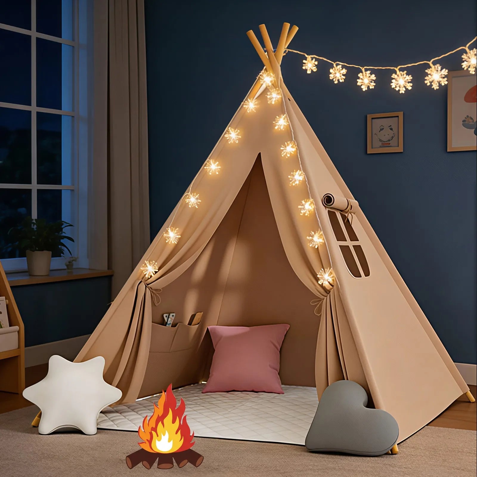 DreamHaven Foldable Teepee Playhouse™
