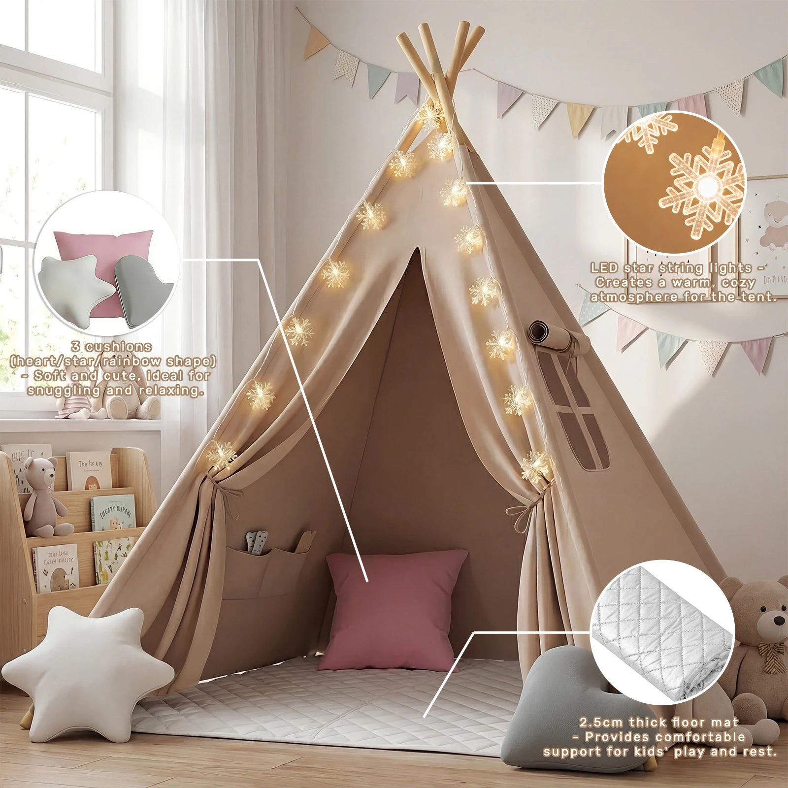 DreamHaven Foldable Teepee Playhouse™