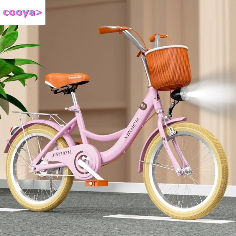 BellaRide™ Vintage Kids Bicycle with Basket