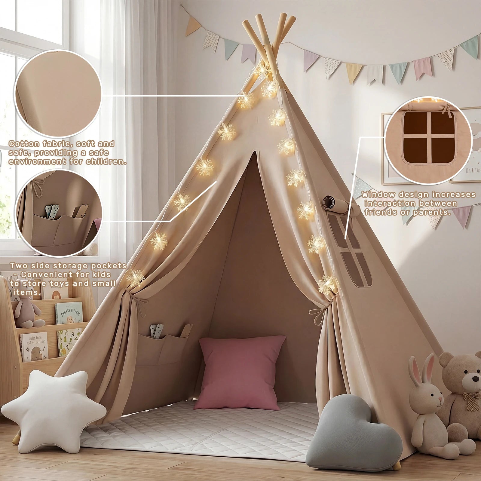 DreamHaven Foldable Teepee Playhouse™