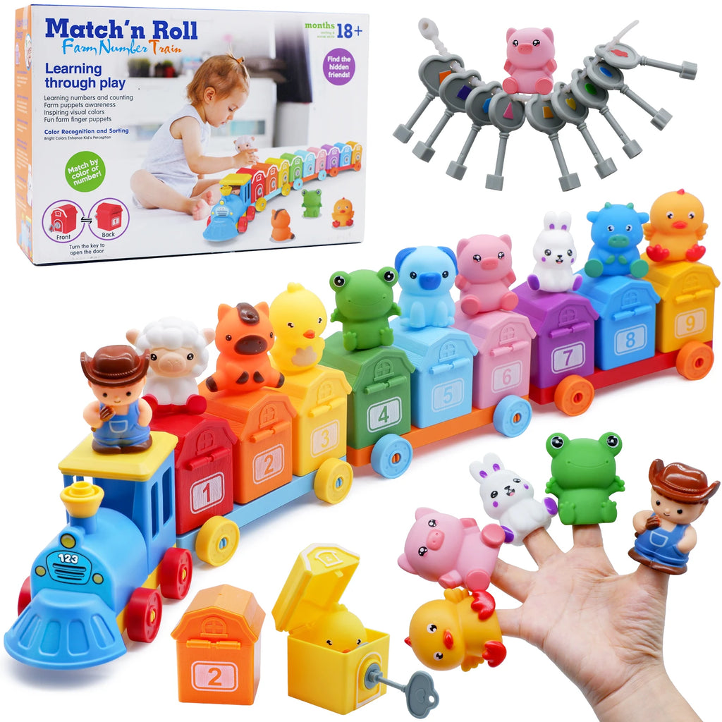 NumberNest™ Farm Friends Learning Train Set