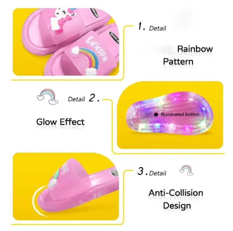 LumiSteps™ Unicorn LED Slippers