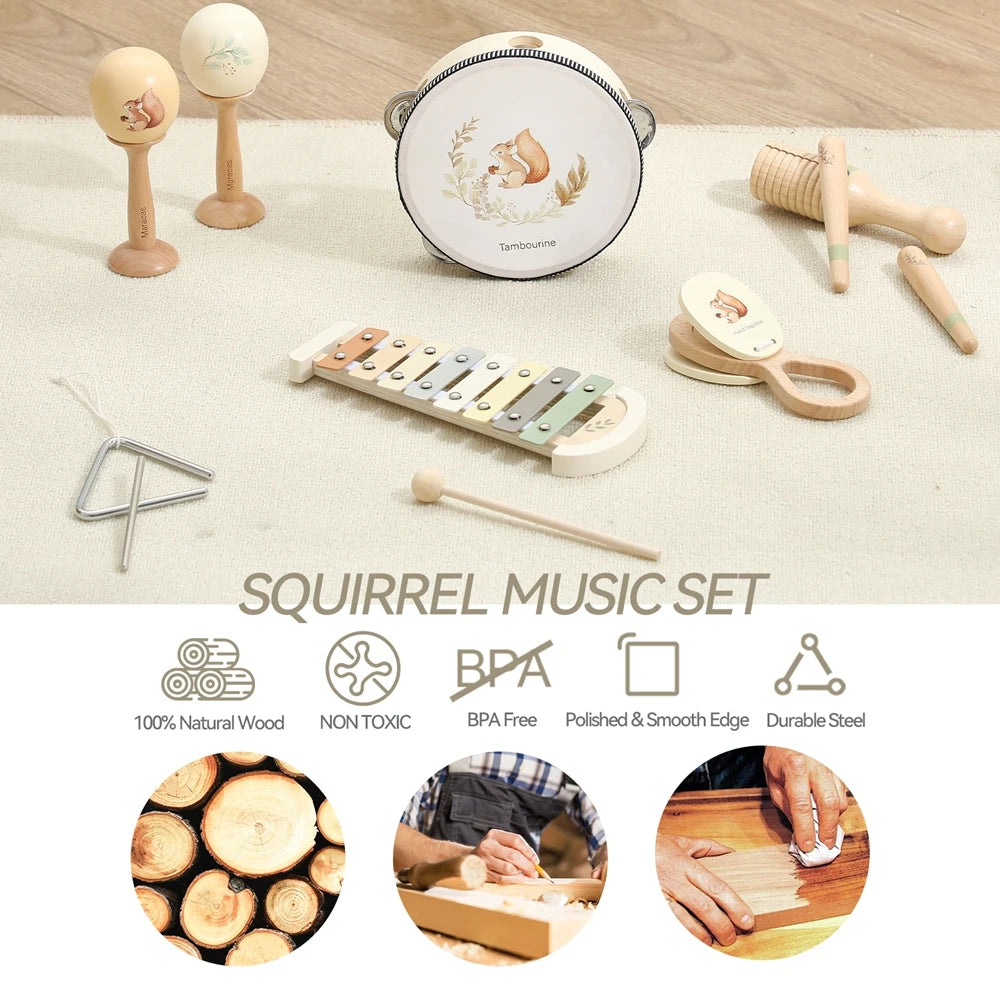 HarmonyNest™ Montessori Wooden Music Set!