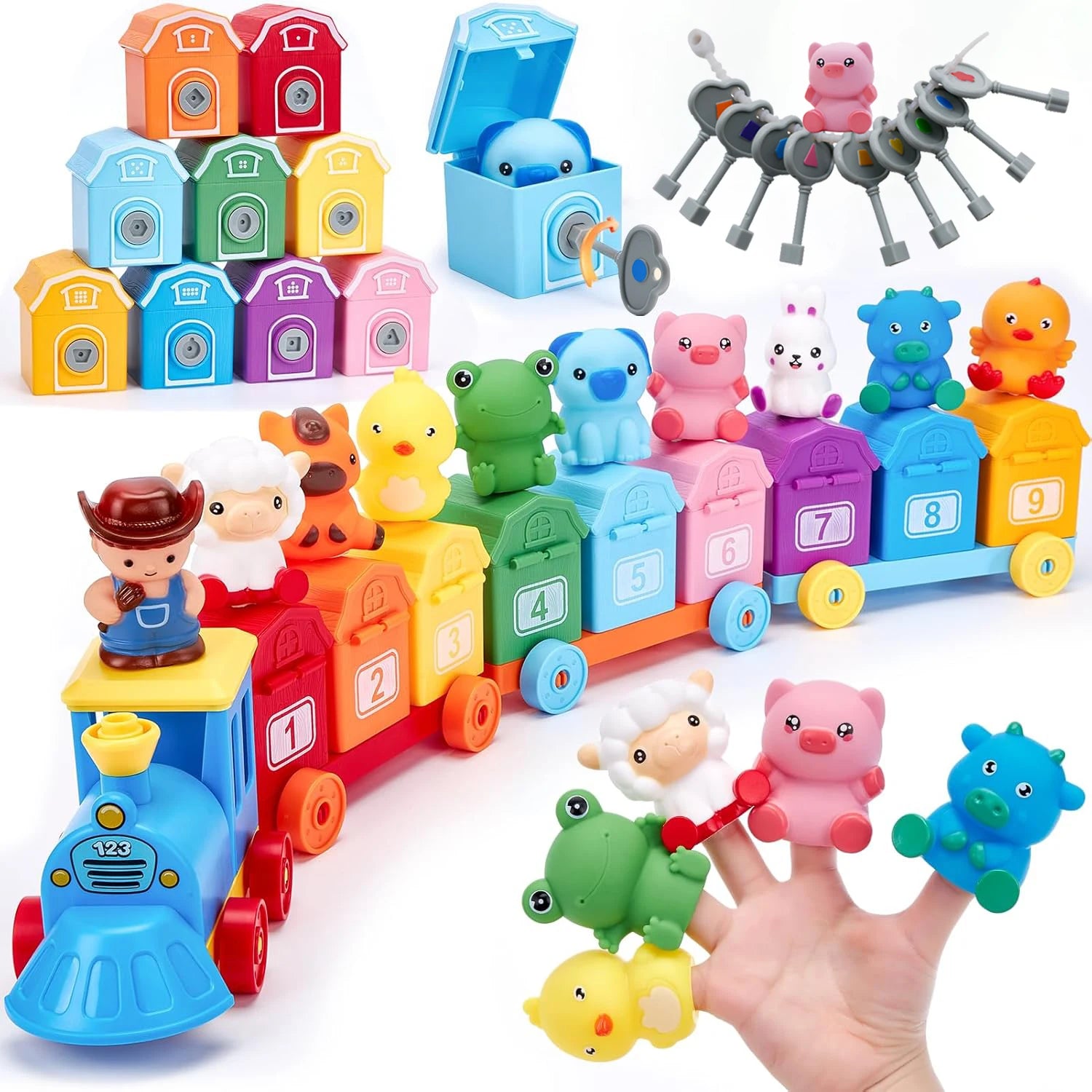 NumberNest™ Farm Friends Learning Train Set
