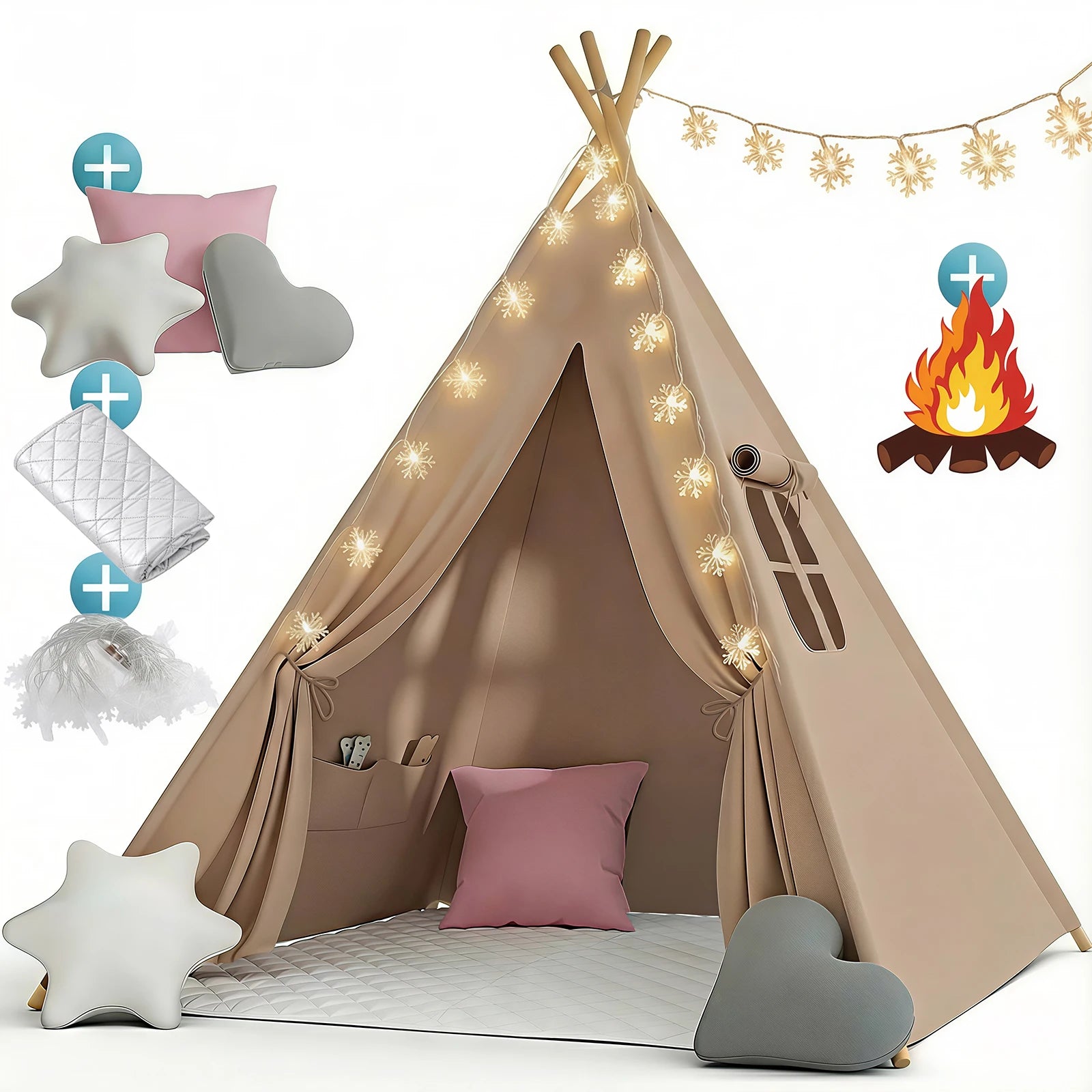 DreamHaven Foldable Teepee Playhouse™