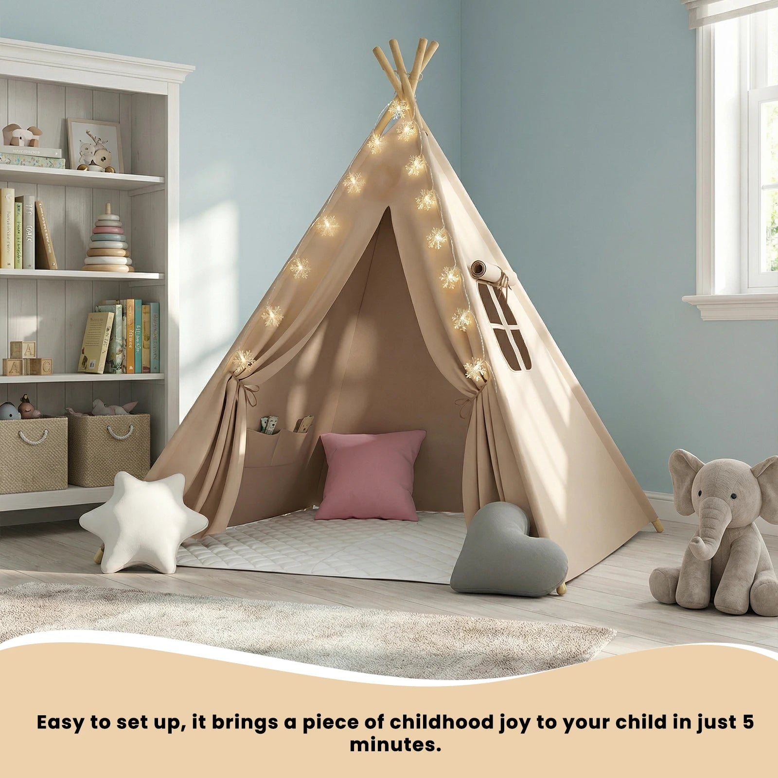 DreamHaven Foldable Teepee Playhouse™