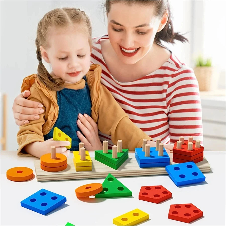BrightMind™ Montessori Shape Sorting Board
